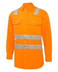 D/N Hi-Vis Cotton Drill Workshirts - 'Shoulders' (alternate view)