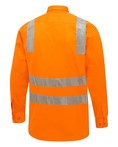 D/N Hi-Vis Cotton Drill Workshirts - 'Shoulders' (alternate view)